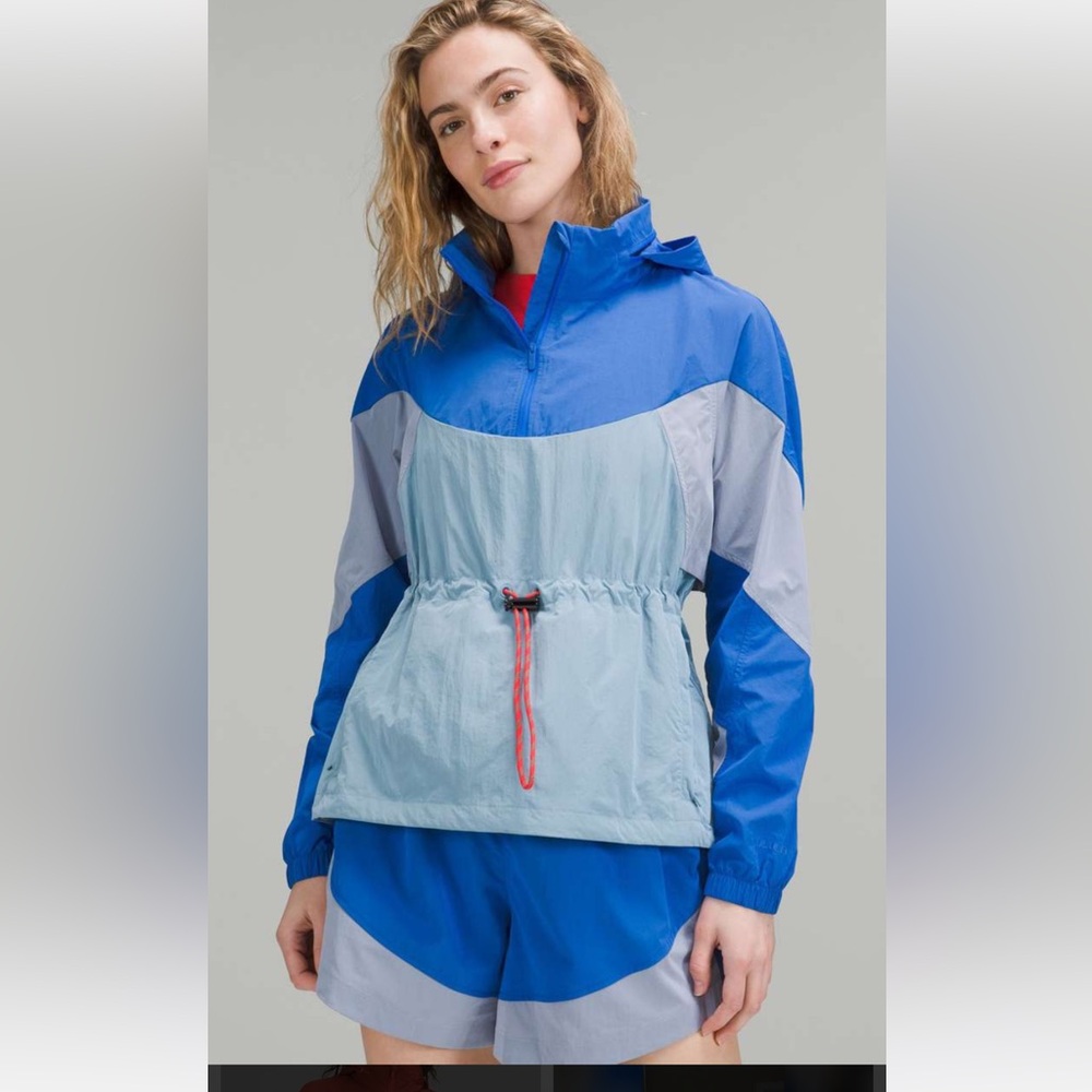 lululemon athletica Blue and Gray Jacket Evergreen Anorak Jacket